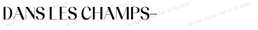 DANS LES CHAMPS字体转换